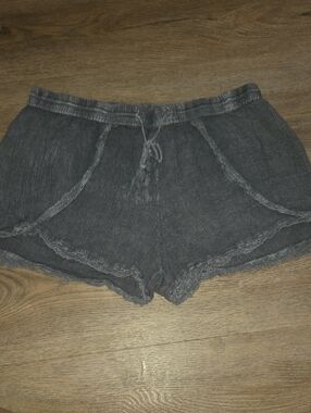 Casual Women's Gray Drawstring Shorts